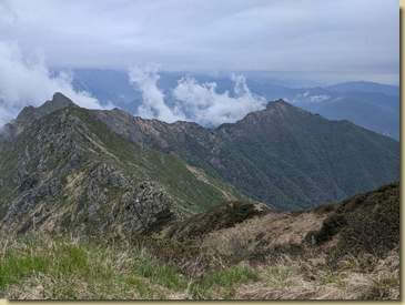 la cresta verso il Massale e la Res...
