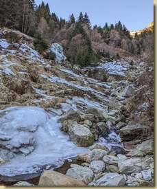ghiaccio al canale del Croso Massero...