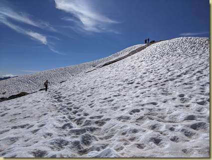un (più comodo) tratto sulla neve...