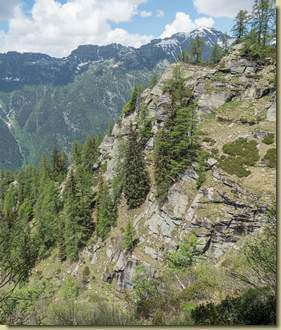 la cresta che sale dalla quota 1797 m.