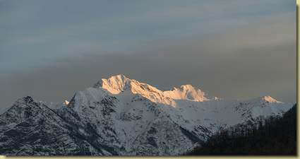 tramonto sulla cresta del Monte Crotta...