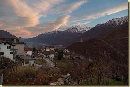 ultime luci della giornata a Piedimulera...