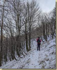 sui versanti nord la neve è intatta...