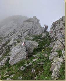 discesa dalla bocchetta in Val Sassolenda...