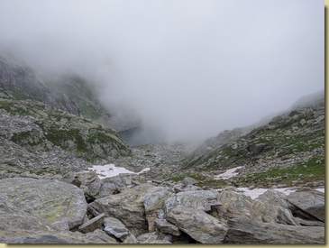 scendendo al Lago di Scarpia...