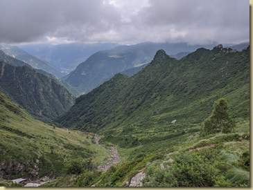 Val Sassolenda, a destra il Bricco del Vallè...