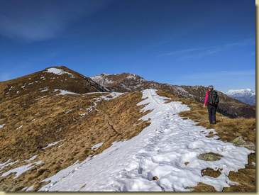 sulla dorsale verso il Poggio Croce...