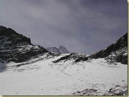 Col de Cheilon (dietro, la Ruinette)