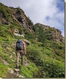 salendo all'Alpe Tailly...