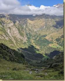 uno sguardo verso il fondovalle...