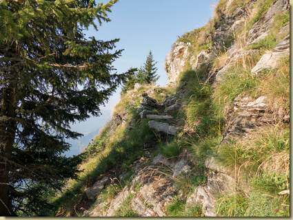 traverso sulla cengia...