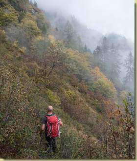 traversando il versante...