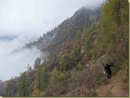 il versante traversato...