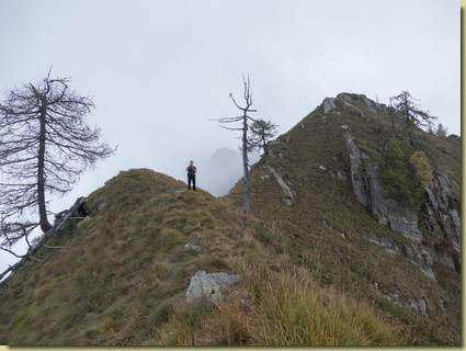 sulla cresta della Cima dell'Ovac...