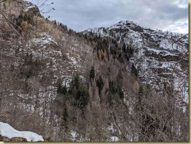 il versante disceso al ritorno....