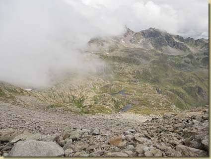 vista verso i laghetti a circa 2340 m. sopra Pianboglio...