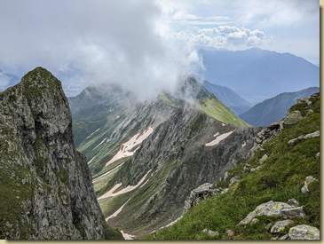 vista sulla cresta del Pizzo Cardò...