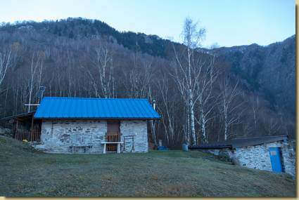 arrivo alla baita blu...