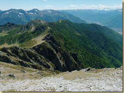 vista verso il percorso di discesa...