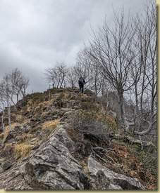 sulla prima sommità, la cima est di Lagarej...