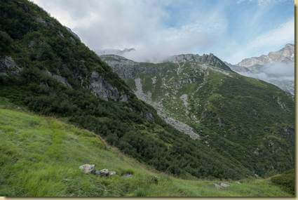il versante da traversare...