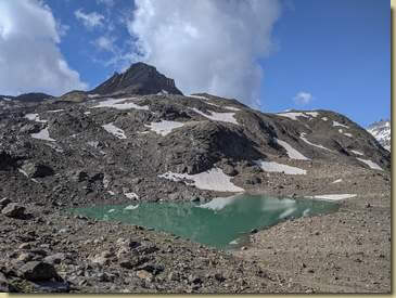Lago di Ban occidentale... (si risale il versante sulla sinistra)...