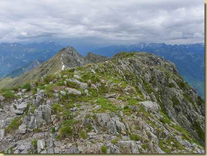 la cresta nord verso le Rocce del Gridone