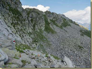 traversando verso il Passo dell'Acqua Fredda...