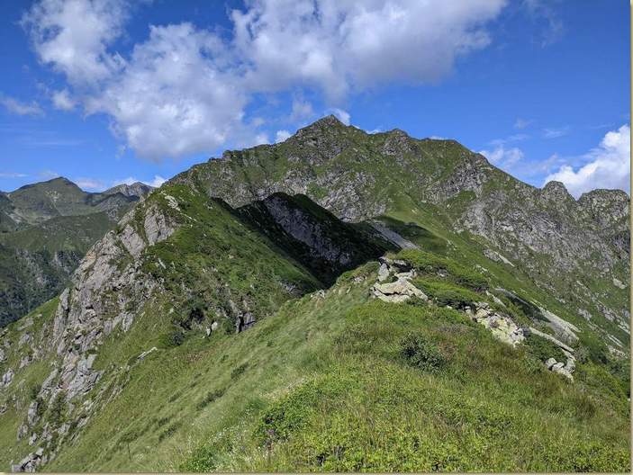 sulllosfondo, la Cima Sajunchè...