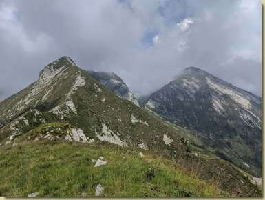 la cresta percorsa e il Pizzo Ruggia...