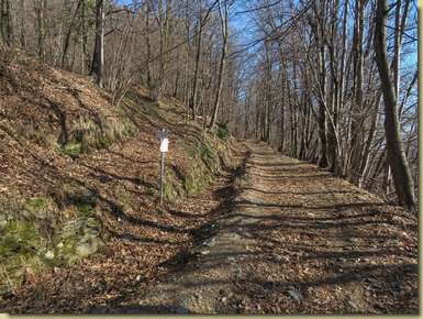 a sinistra, il sentiero "diretto" per Nocco...