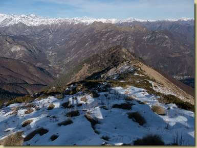 la dorsale che scende al Monte Ovago...