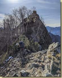 l'affilata cima senza nome quota 1391 m.