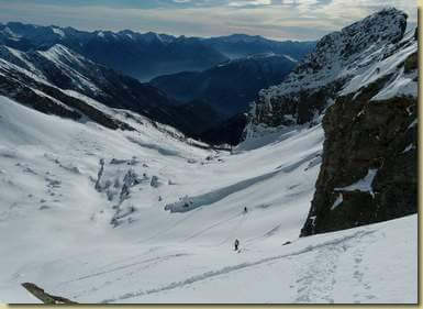 salendo il pendio verso la cresta...