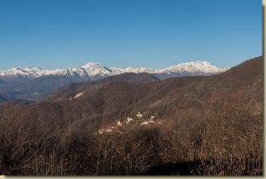 vista verso Isella col Barone e il Rosa sullo sfondo...