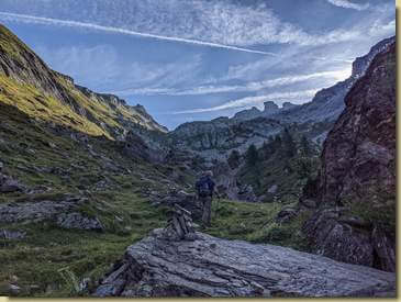 salendo verso il Passo del Muretto...