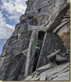 belle rocce durante la discesa...