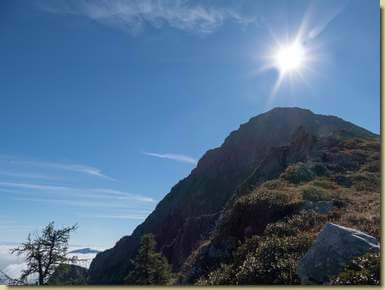 la cresta nord-ovest del Pizzo Ruggia...