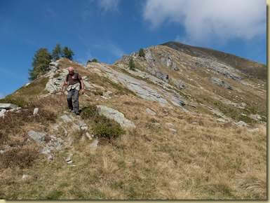 in discesa dal Pizzo Ruggia...