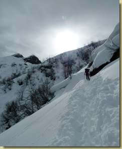 verso il dosso dell'Alpe Sattal...