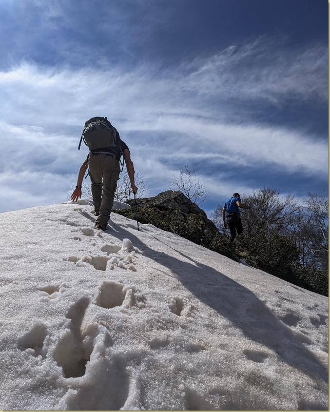 breve tratto sulla neve...