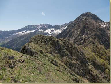 la cresta verso la quota 1939 m.