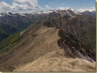 la cresta verso la Mazza dell'Inferno...