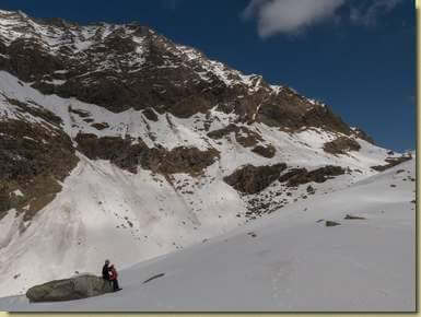 pausa al cospetto del Pizzo del Ton...