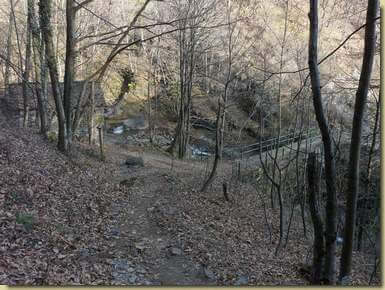 arrivo ai mulini sul Rio Anzuno