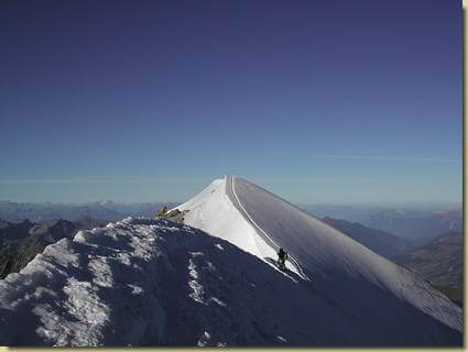 sulla cresta quota 3666 m.